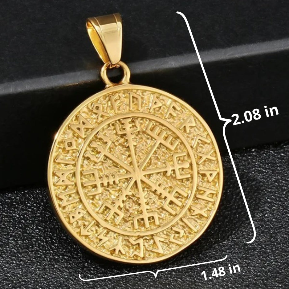 Vowryn Gilded North Vegvisir Necklace