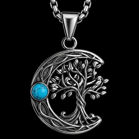 Vowryn Moonroot Tree of Life Necklace for Women
