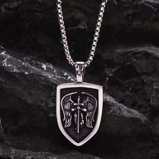 Vowryn Seraph Sword & Wings Necklace