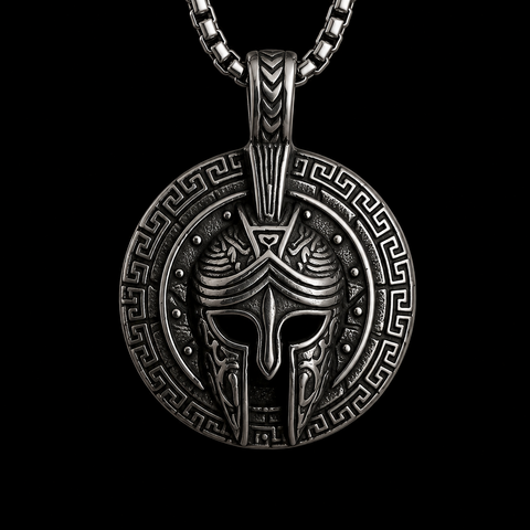 Vowryn Spartan Oath Helmet Necklace