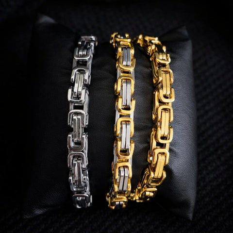 Vowryn Heavy Link Steel Bracelet