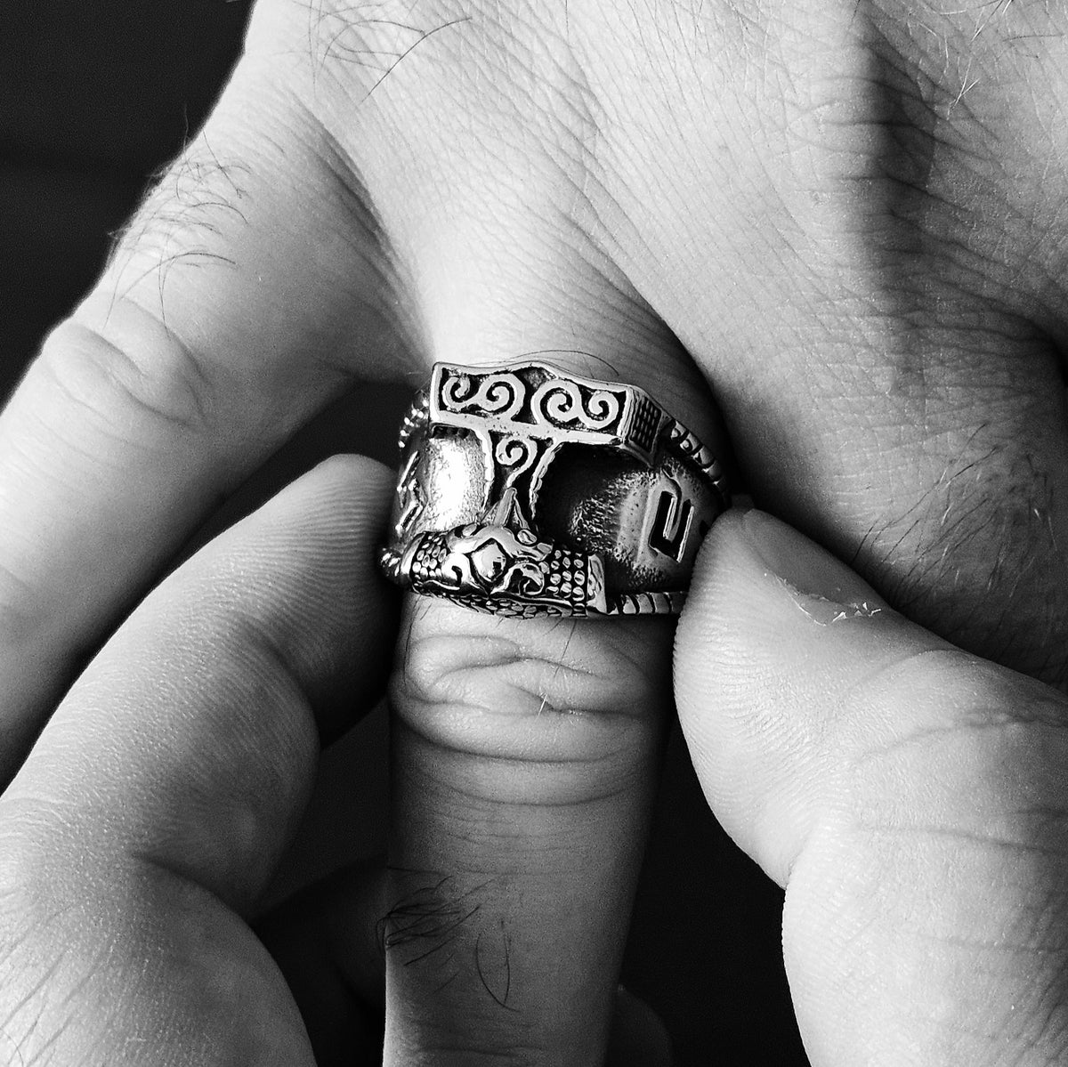 Vowryn Ironform Geometric Ring