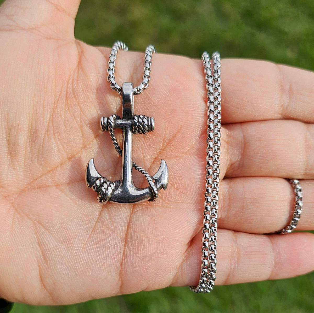Vowryn Harbor Anchor Necklace