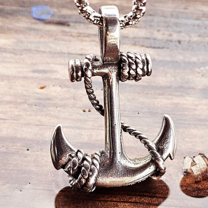 Vowryn Harbor Anchor Necklace