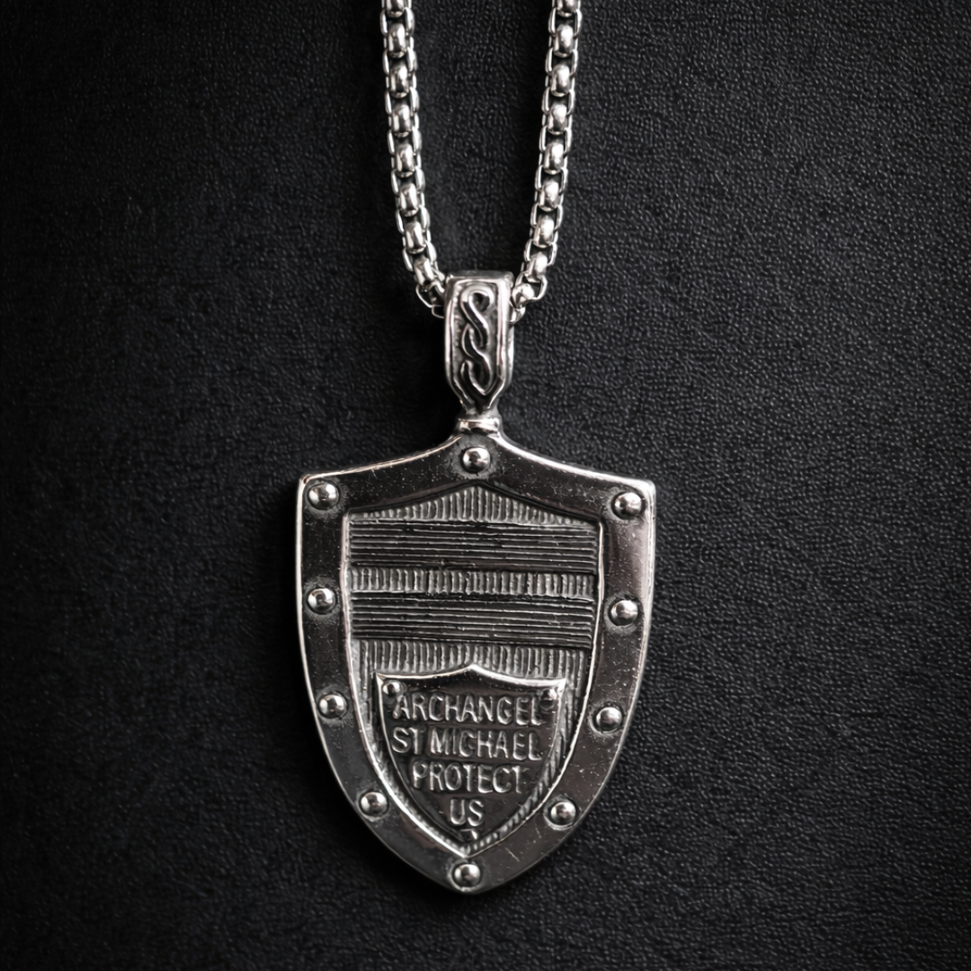 Vowryn Shield of Light Saint Michael Necklace