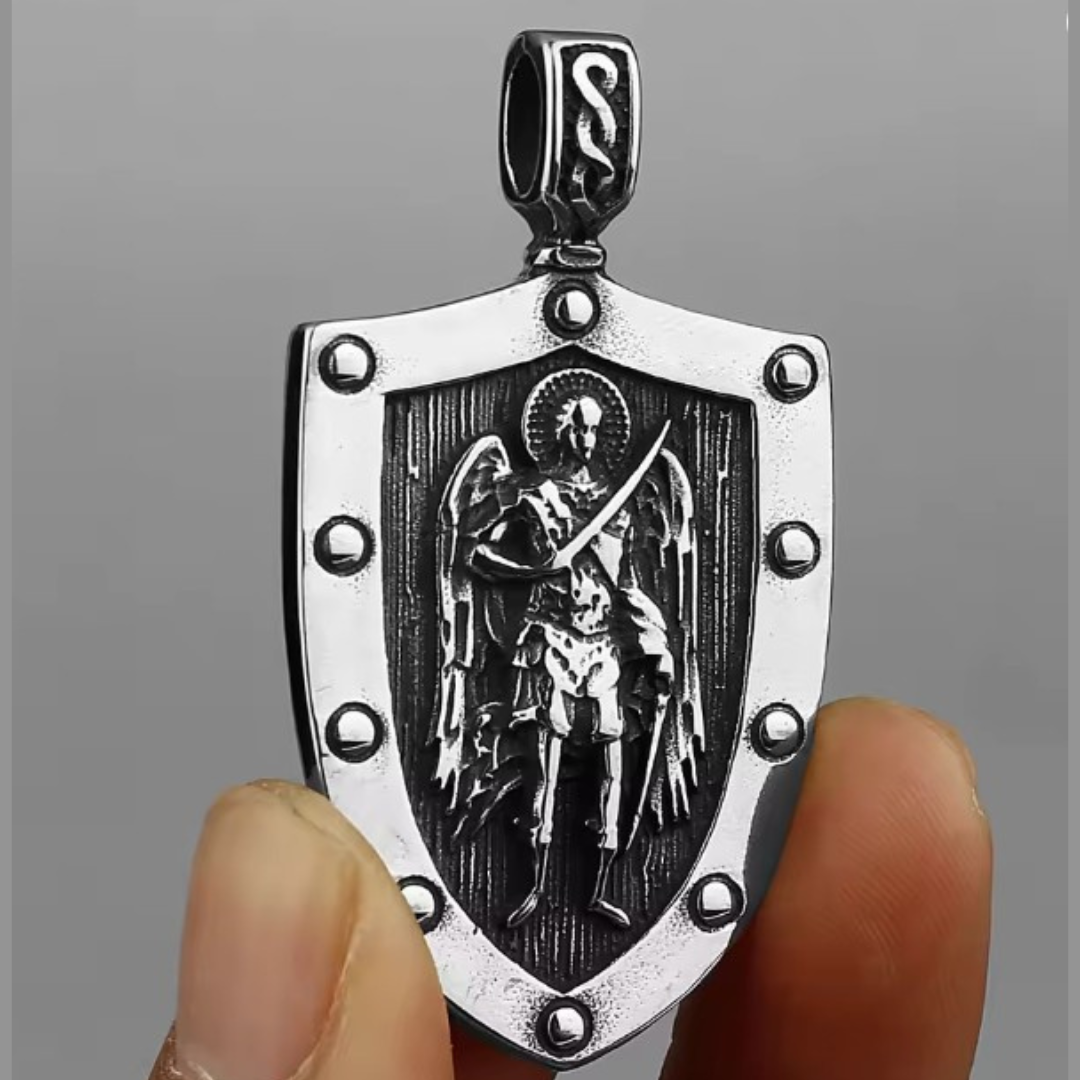 Vowryn Shield of Light Saint Michael Necklace