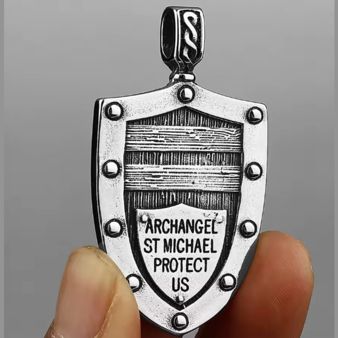 Vowryn Shield of Light Saint Michael Necklace