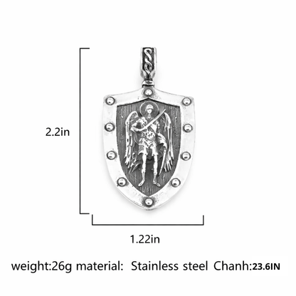 Vowryn Shield of Light Saint Michael Necklace