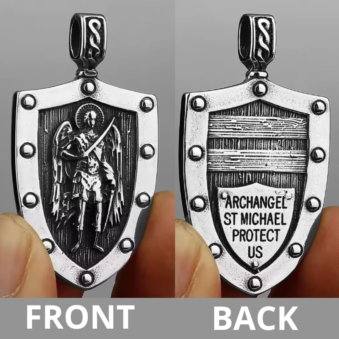 Vowryn Shield of Light Saint Michael Necklace