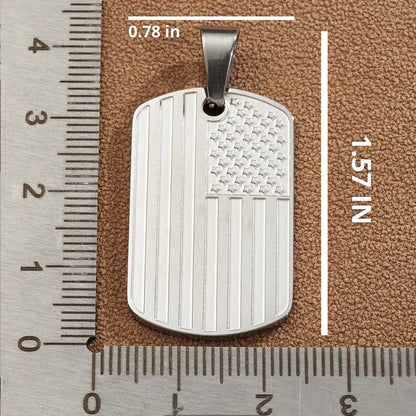 Vowryn Service Flag Dog Tag Necklace