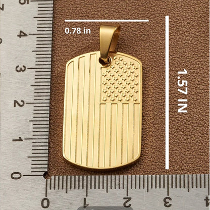 Vowryn Service Flag Dog Tag Necklace