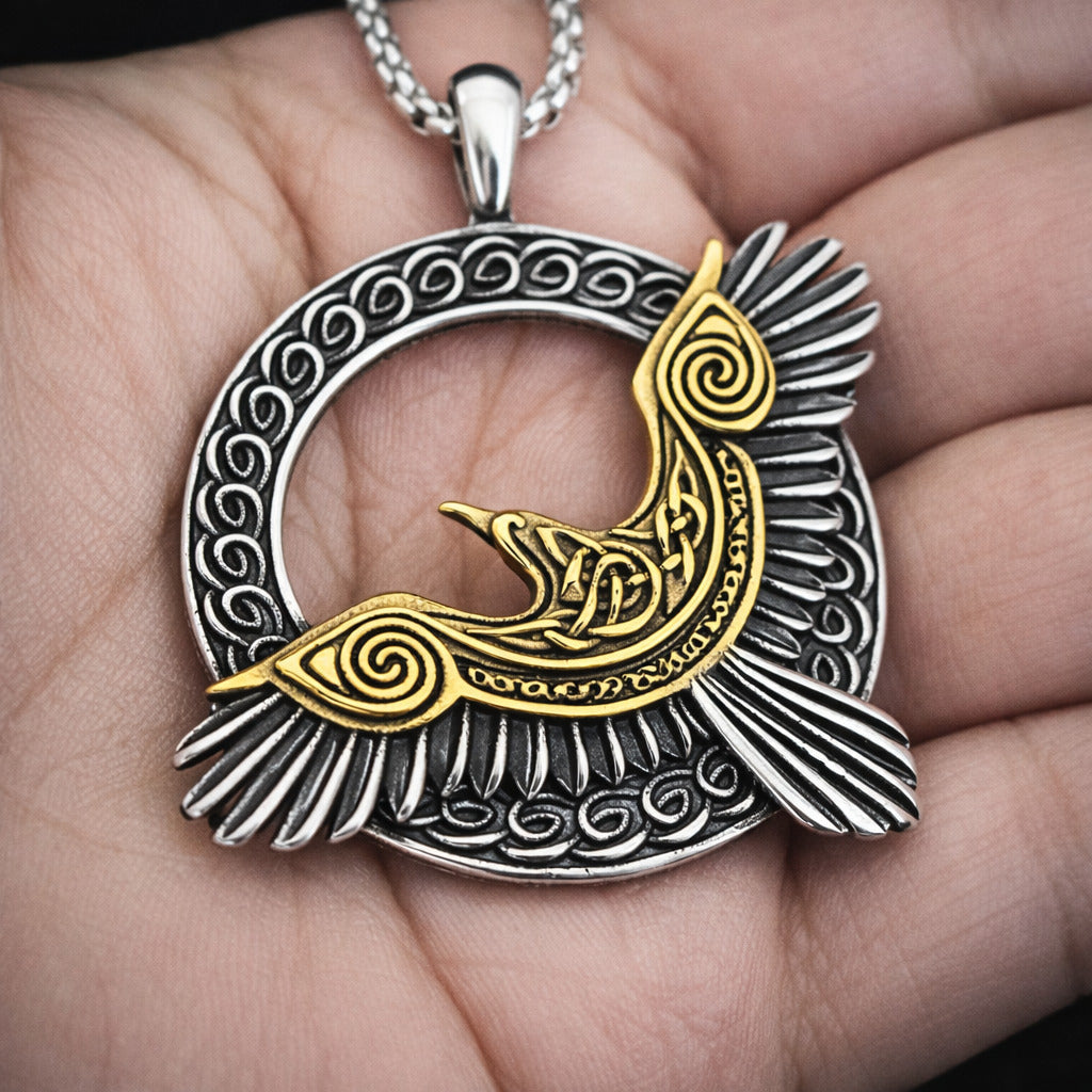 Vowryn Thoughtwing Odin Raven Necklace