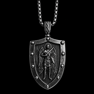 Vowryn Shield of Light Saint Michael Necklace