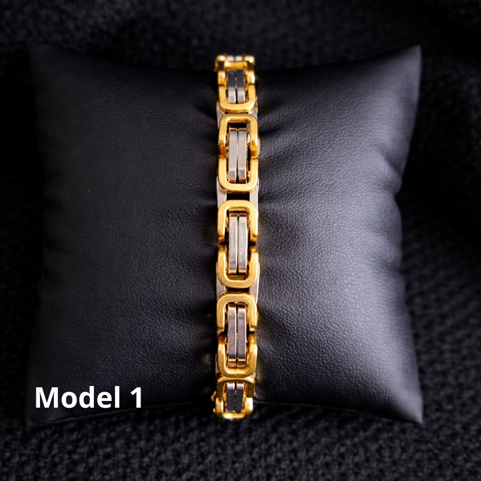Vowryn Heavy Link Steel Bracelet