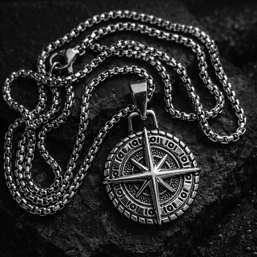 Vowryn True North Compass Rose Necklace