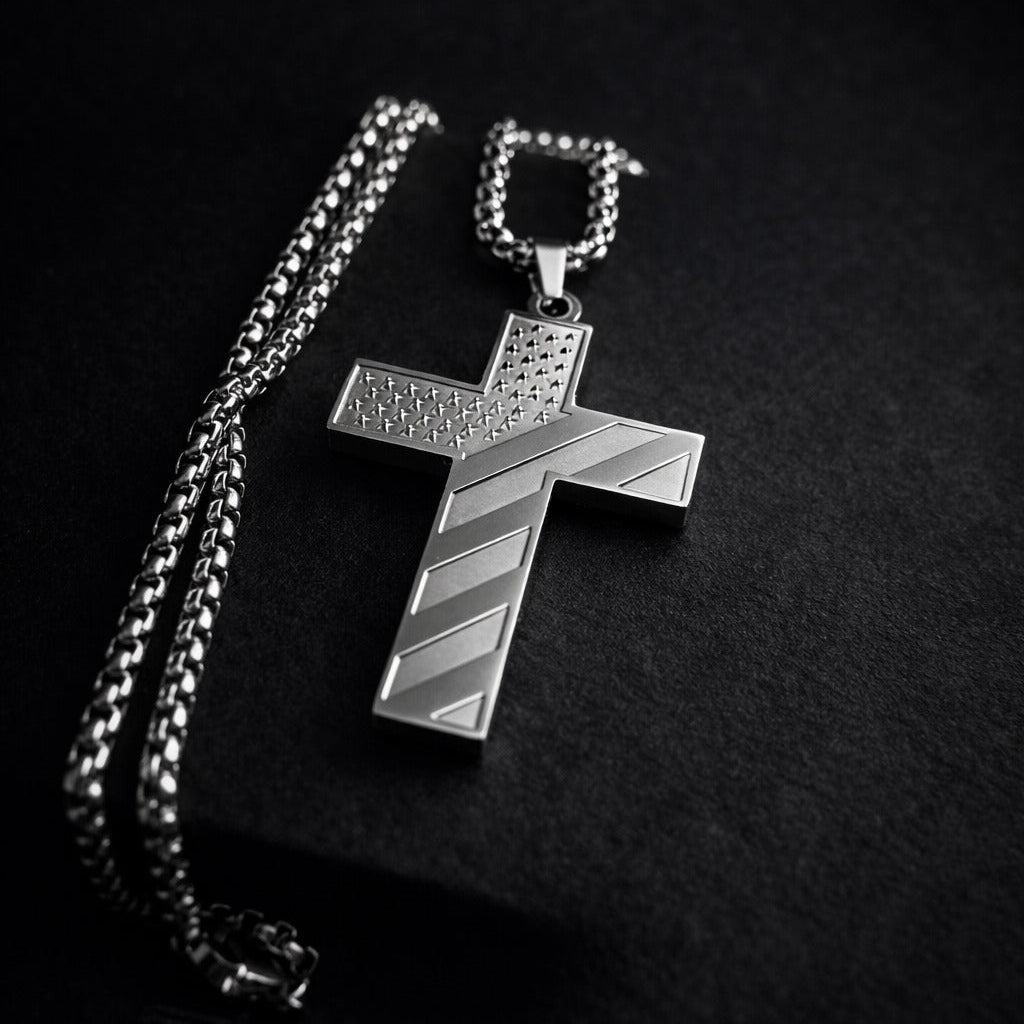 Vowryn Patriot Faith Cross Necklace