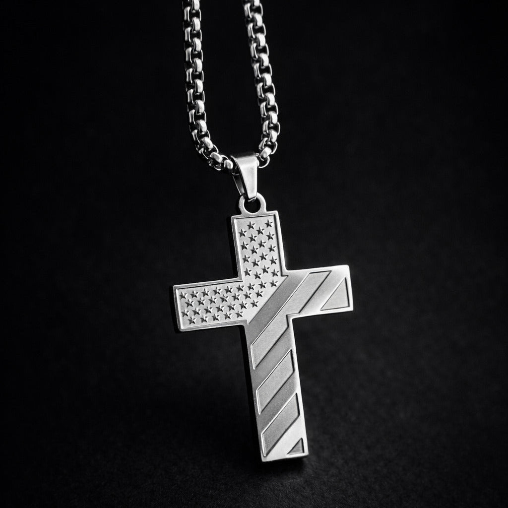 Vowryn Patriot Faith Cross Necklace