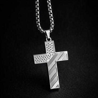 Vowryn Patriot Faith Cross Necklace