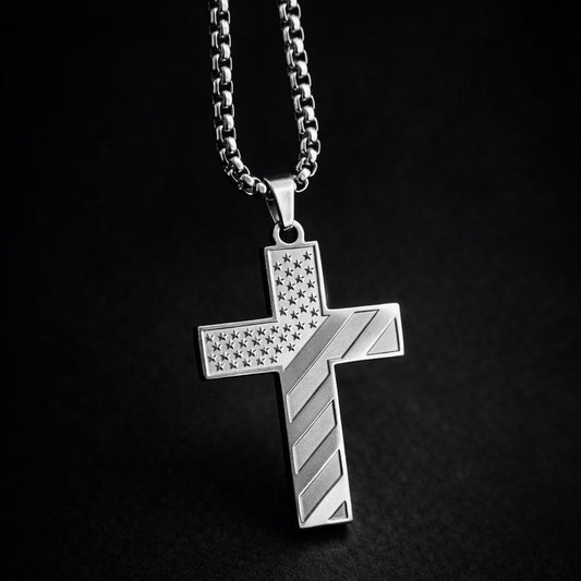 Vowryn Patriot Faith Cross Necklace