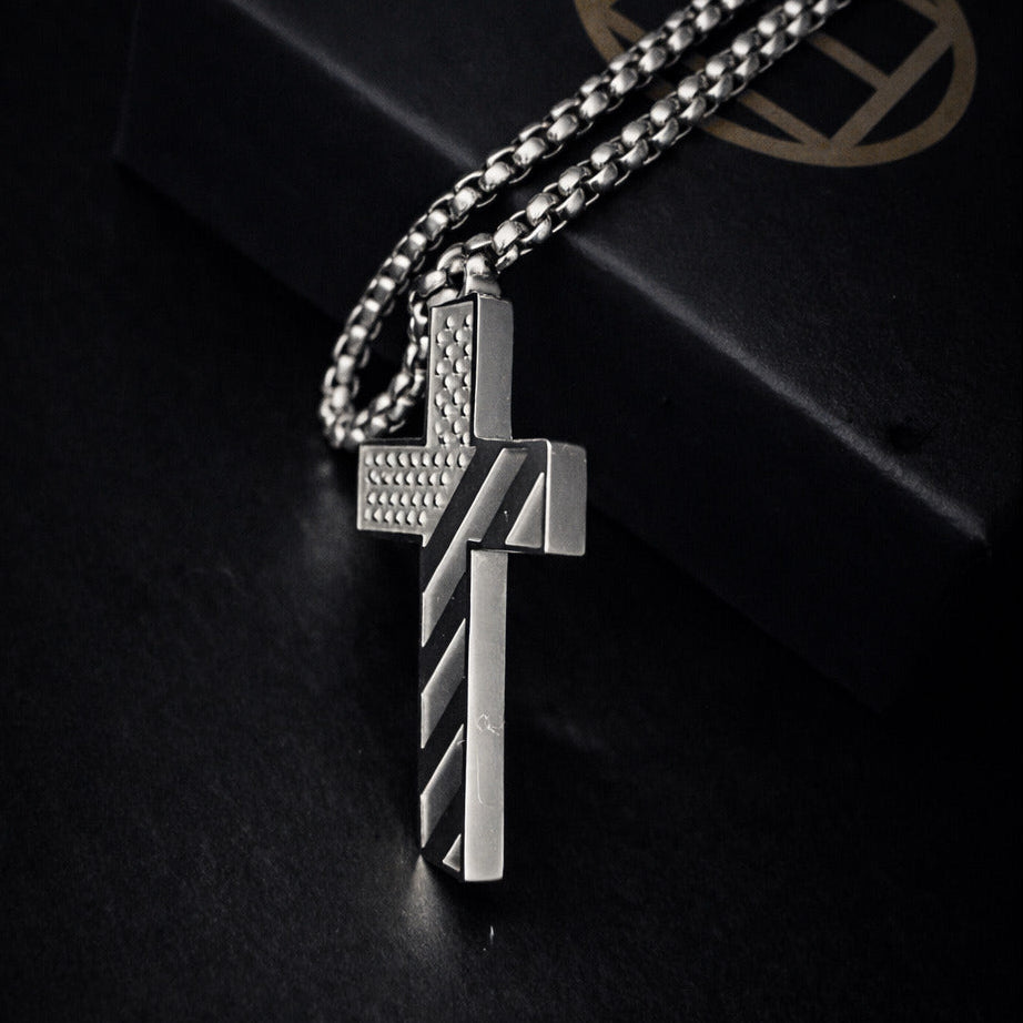 Vowryn Patriot Faith Cross Necklace