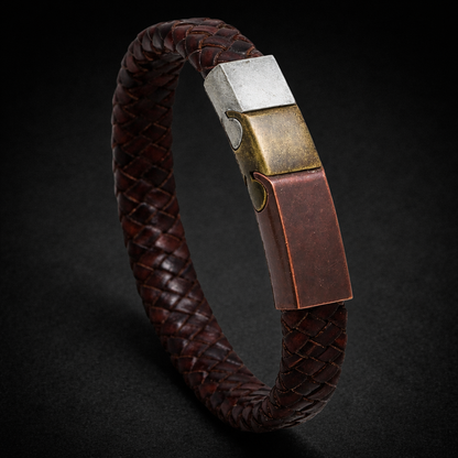 Vowryn Ironweave Leather Bracelet