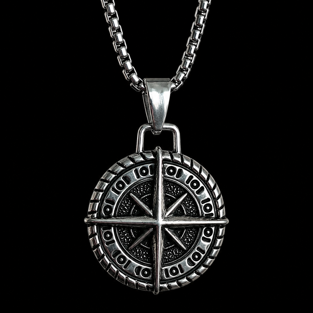 Vowryn True North Compass Rose Necklace