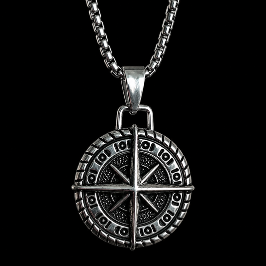 Vowryn True North Compass Rose Necklace