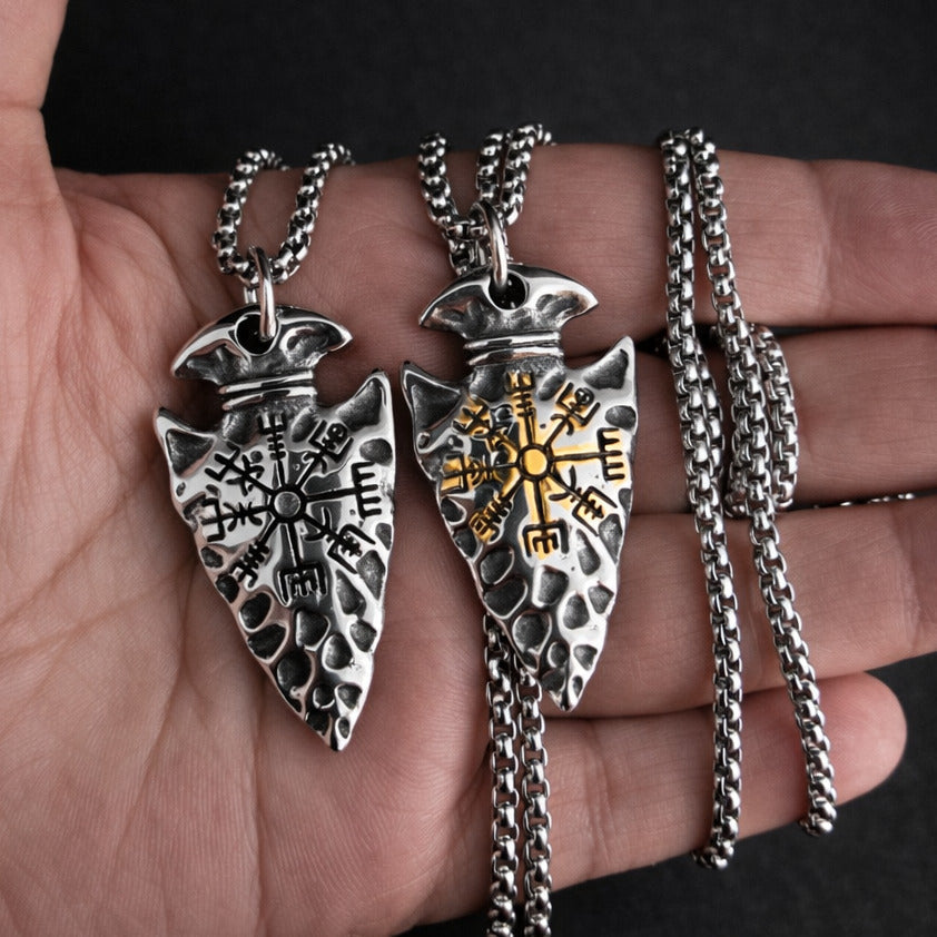 Vowryn Wayfinder Vegvisir Arrowhead Necklace