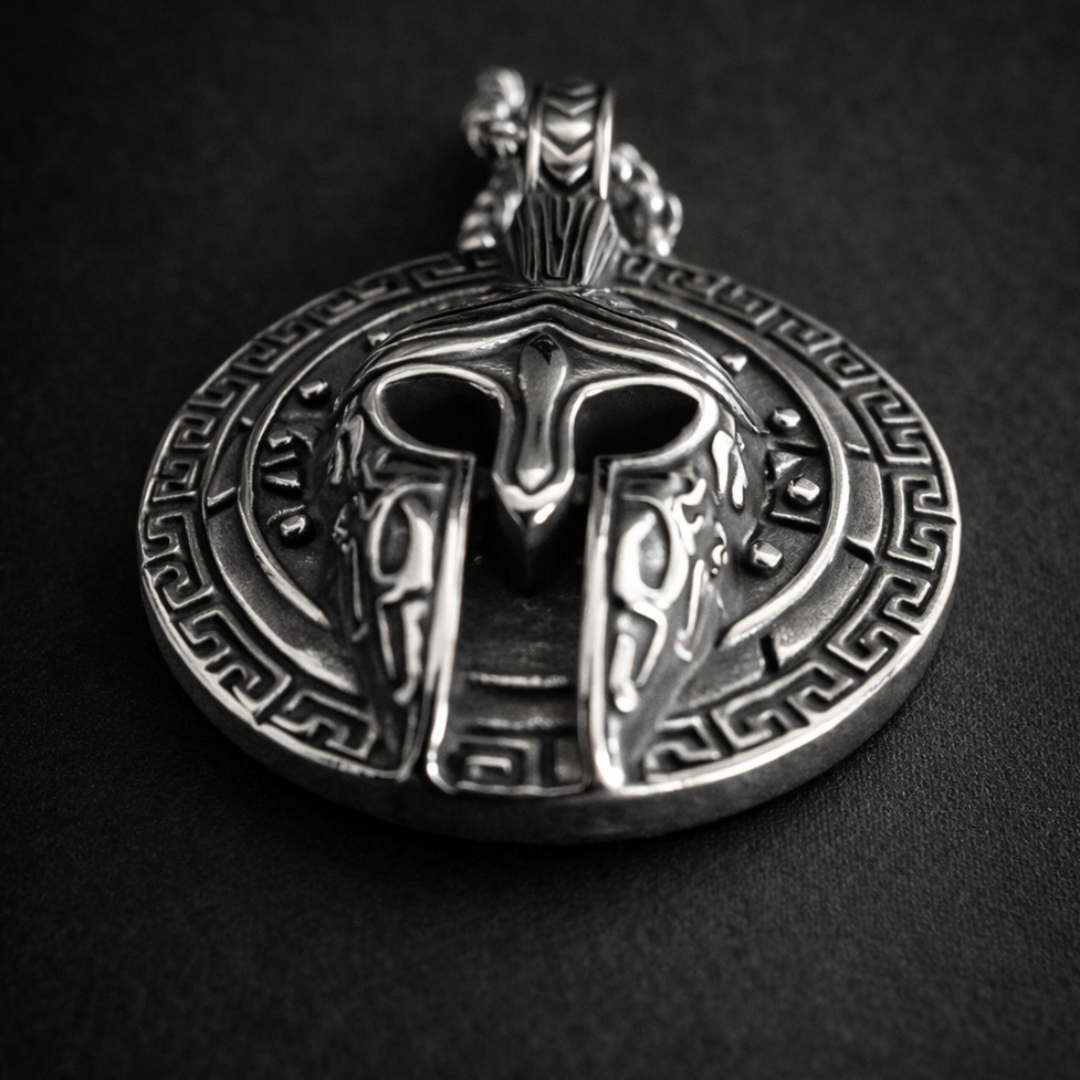 Vowryn Spartan Oath Helmet Necklace