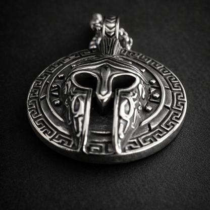 Vowryn Spartan Oath Helmet Necklace