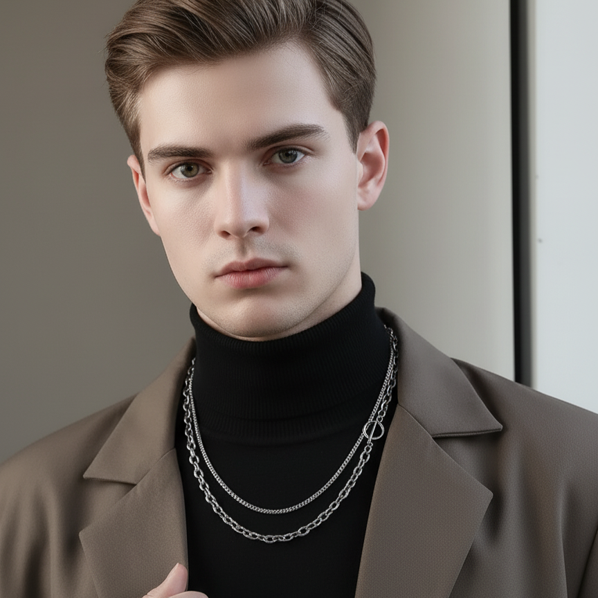 Vowryn Dual Line Chain Necklace