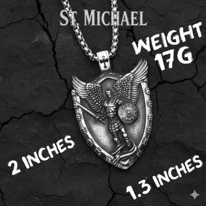 Vowryn Heavenward Michael Shield Necklace