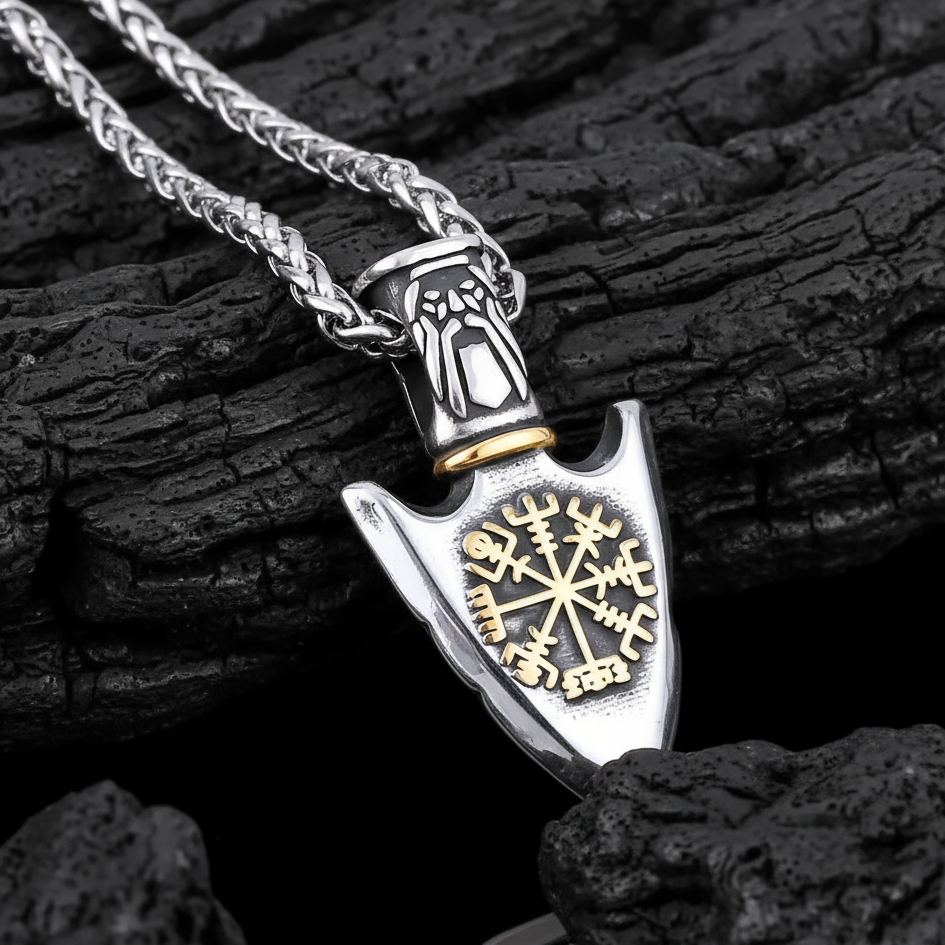 Vowryn Runepath Viking Arrow Necklace