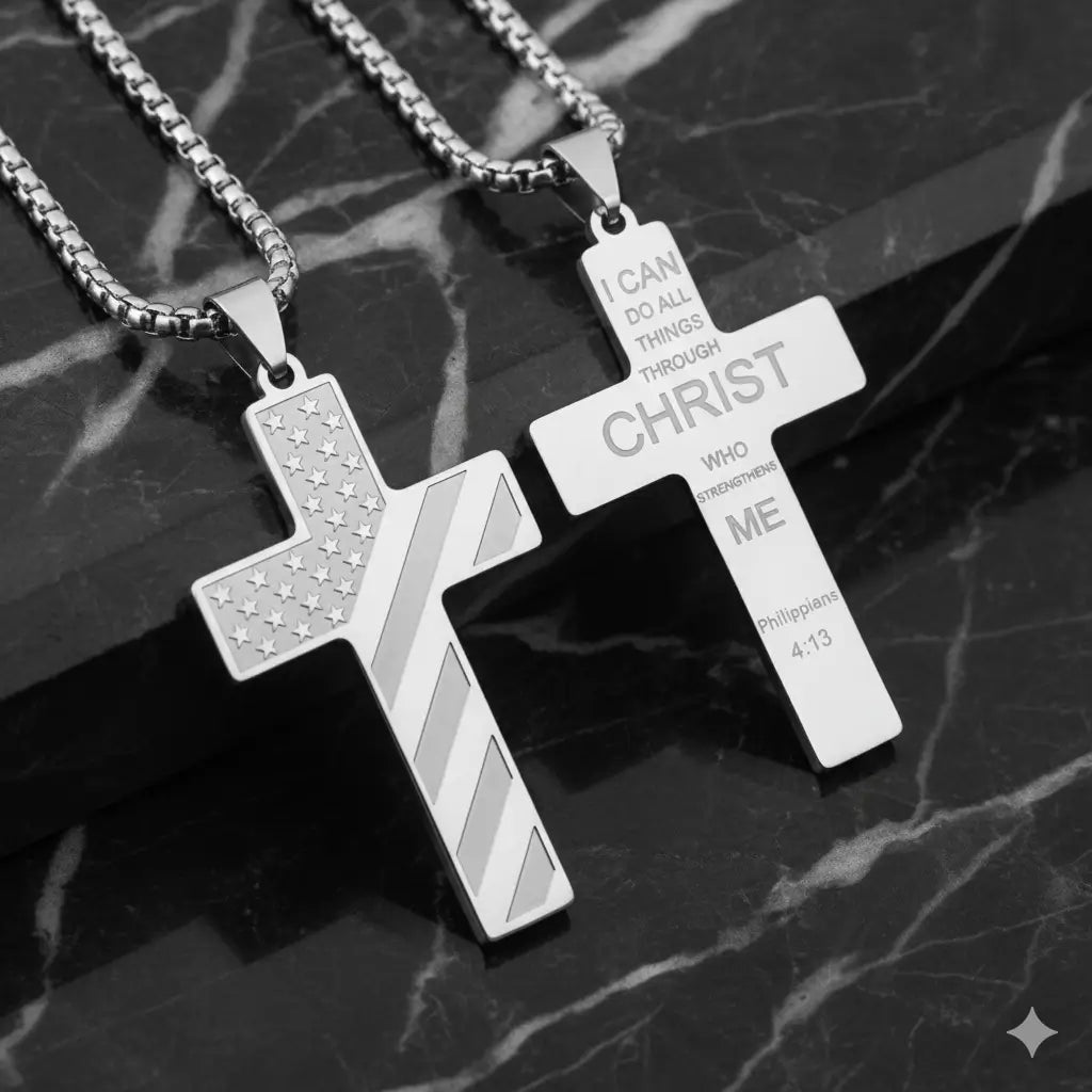Vowryn Patriot Faith Cross Necklace