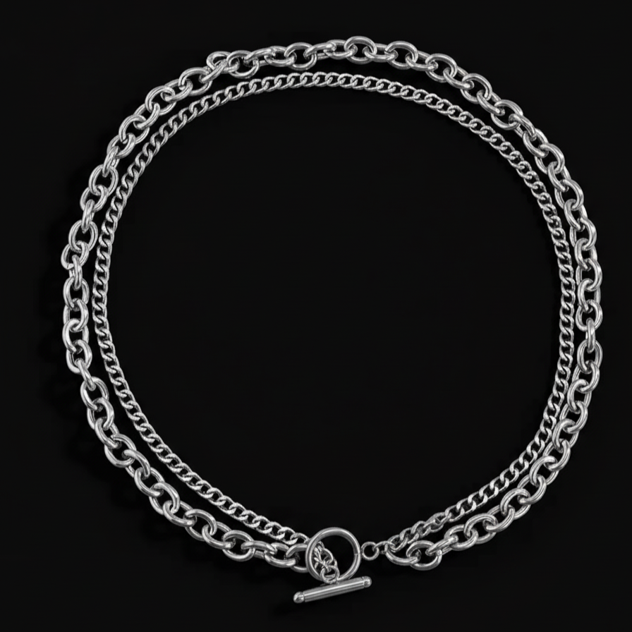 Vowryn Dual Line Chain Necklace