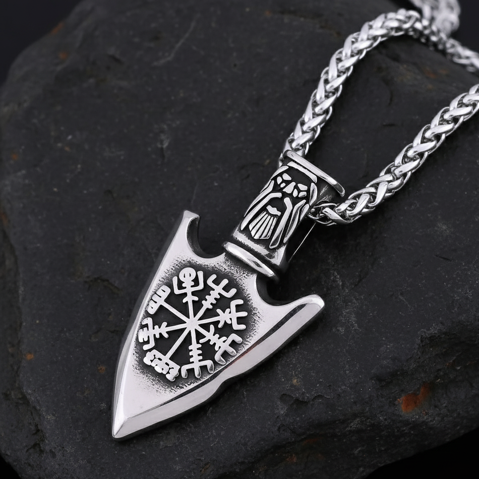 Vowryn Runepath Viking Arrow Necklace