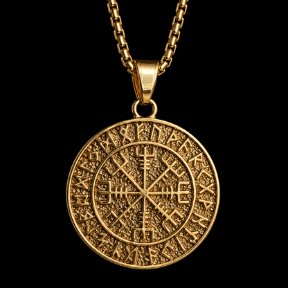 Vowryn Gilded North Vegvisir Necklace