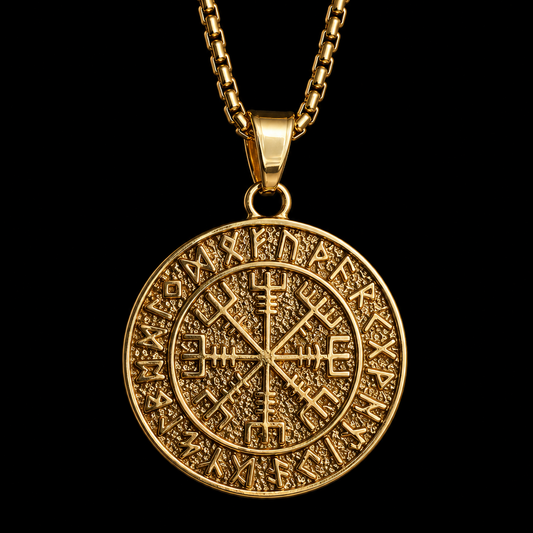 Vowryn Gilded North Vegvisir Necklace
