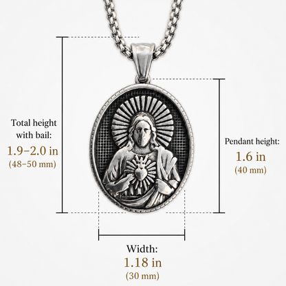 Vowryn Sacred Flame Jesus Medallion