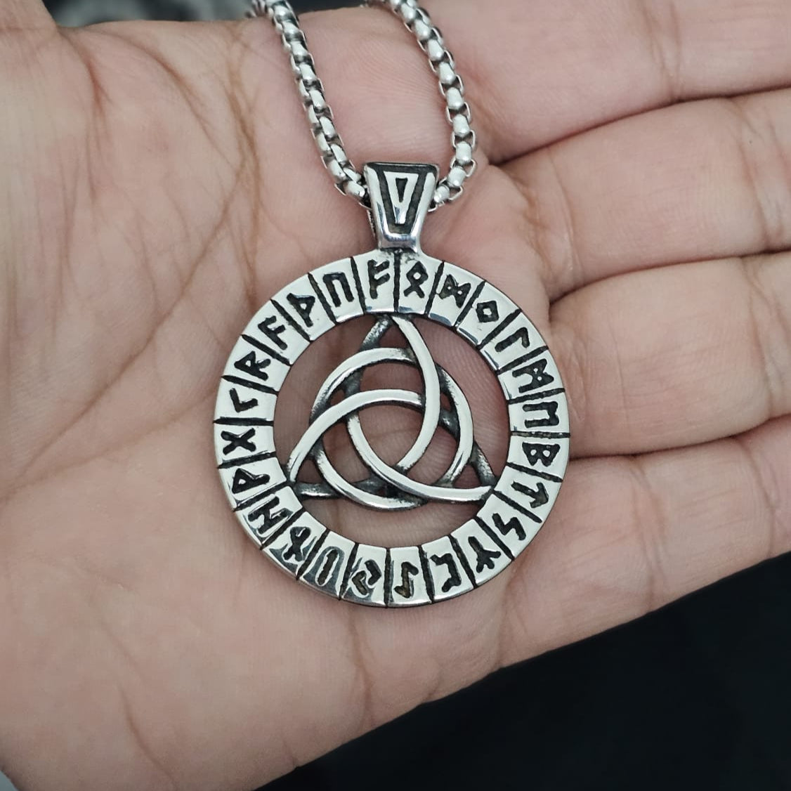 Vowryn Endless Rune Triquetra Necklace