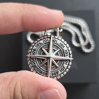 Vowryn True North Compass Rose Necklace