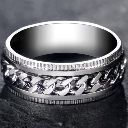 Vowryn Linkspin Cuban Ring