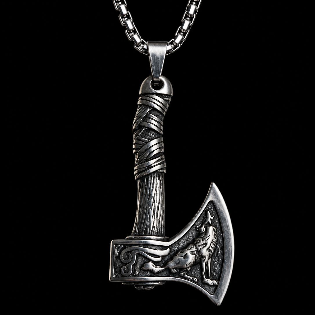Vowryn Skeggox Viking Axe Necklace