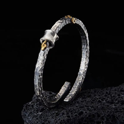 Vowryn Relic Geometric Brass Bangle