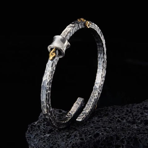 Vowryn Relic Geometric Brass Bangle