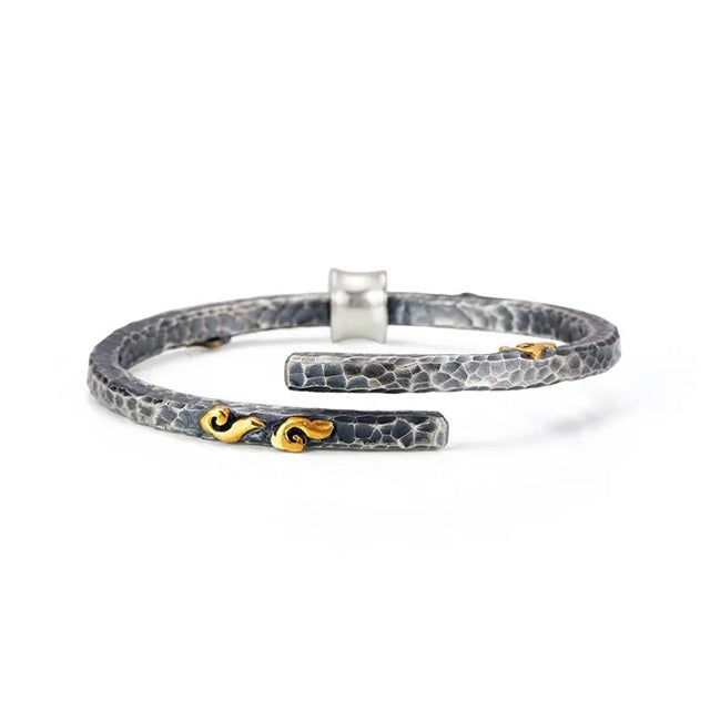Vowryn Relic Geometric Brass Bangle