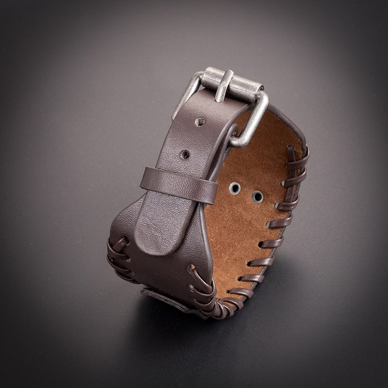 Vowryn Northguard Vegvisir Leather Cuff