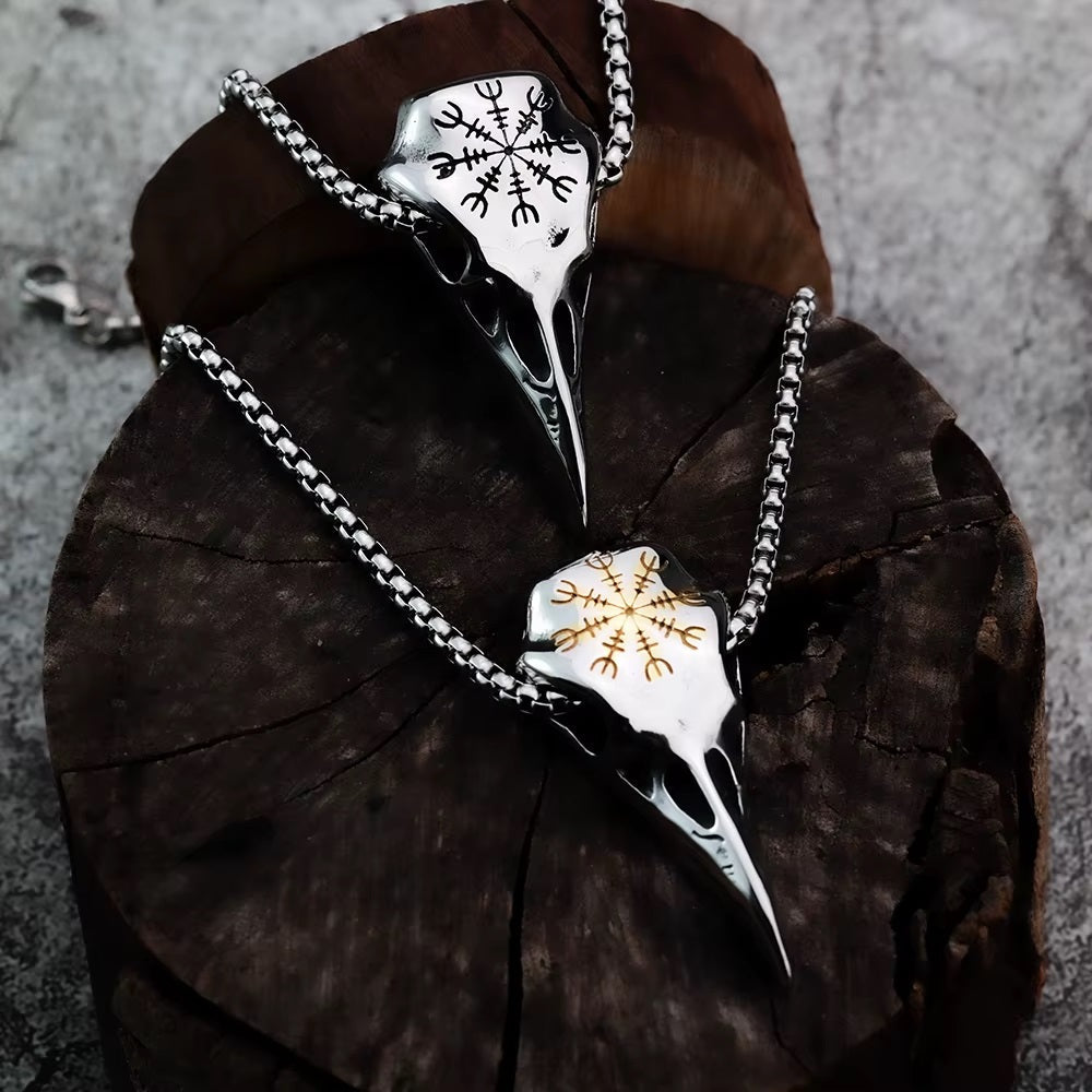 Vowryn Darkseer Raven Skull Necklace