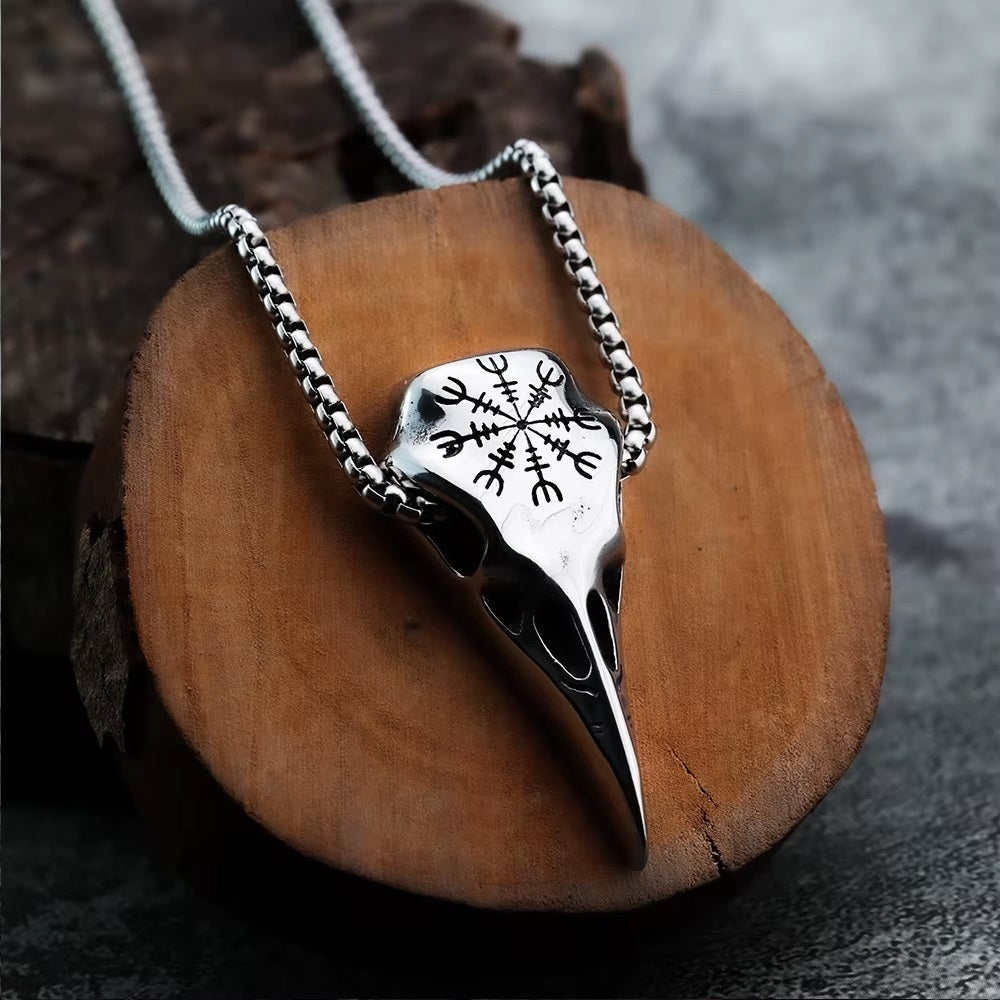 Vowryn Darkseer Raven Skull Necklace