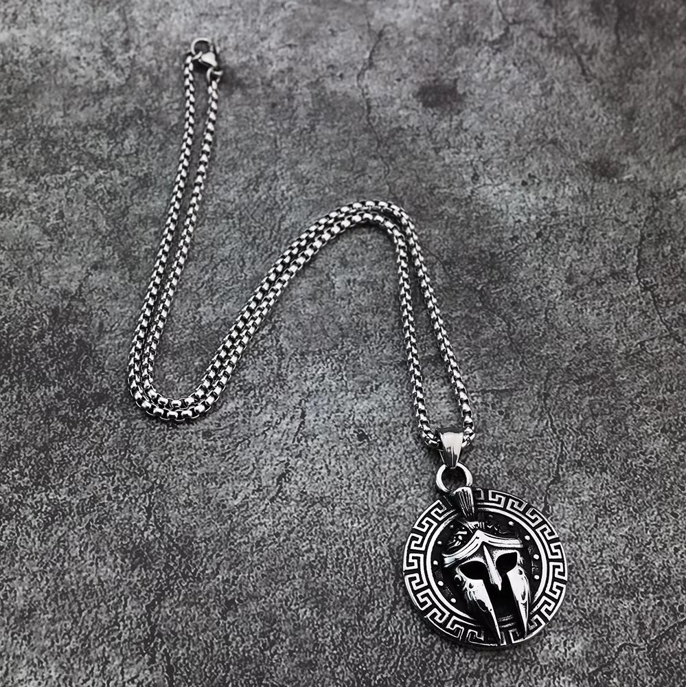 Vowryn Spartan Oath Helmet Necklace